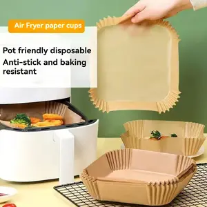 100PCS Air Fryer Liners, Rectangle Disposable for Dual Basket, Non-stick Square Heat-Resistant Roasting Pad Oil-Proof and Water-Proof Baking Liner,Oil-Proof Parchment Paper, Food Grade Accessories Bpa Free, Air Fryer Paper Liners for Dual Zone Airfryer