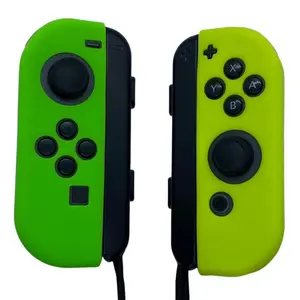 JenDore Neon Yellow & Lime Green Silicone Protective Shell Controller Covers – Compatible with Nintendo Switch Joy-Con