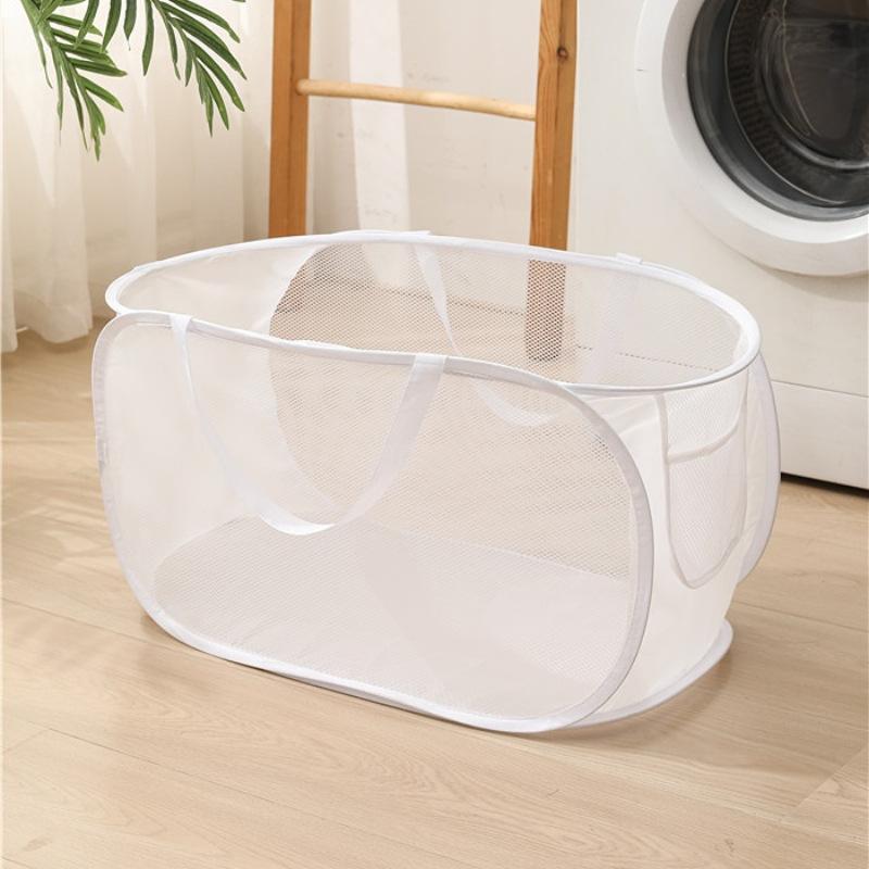 Closet storage baskets，Dirty Clothes Bin，Foldable Laundry Hamper，Mesh Laundry Hamper，Large Capacity，Laundry Hamper for College Students，Practical Housewarming Gift Laundry Basket ，Mother's Day Gift Laundry Hamper for Mom
