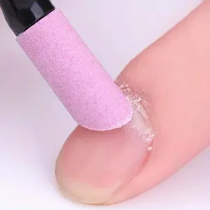 Nail Quartz Stone Scrub Pen, 4 Counts Cuticle Remover Pusher, Manicure Nail Care Tool, Art Tool for Women & Girls, Smooth Pedicure Wand, Nail Art Tools