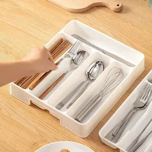 Expandable Cutlery Organizer Tray (Minimal Drawer Storage)