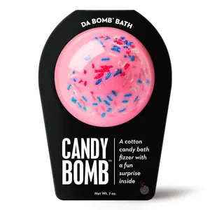 DA BOMB Candy Bath Bomb, 7oz,Pink,SQ9405842