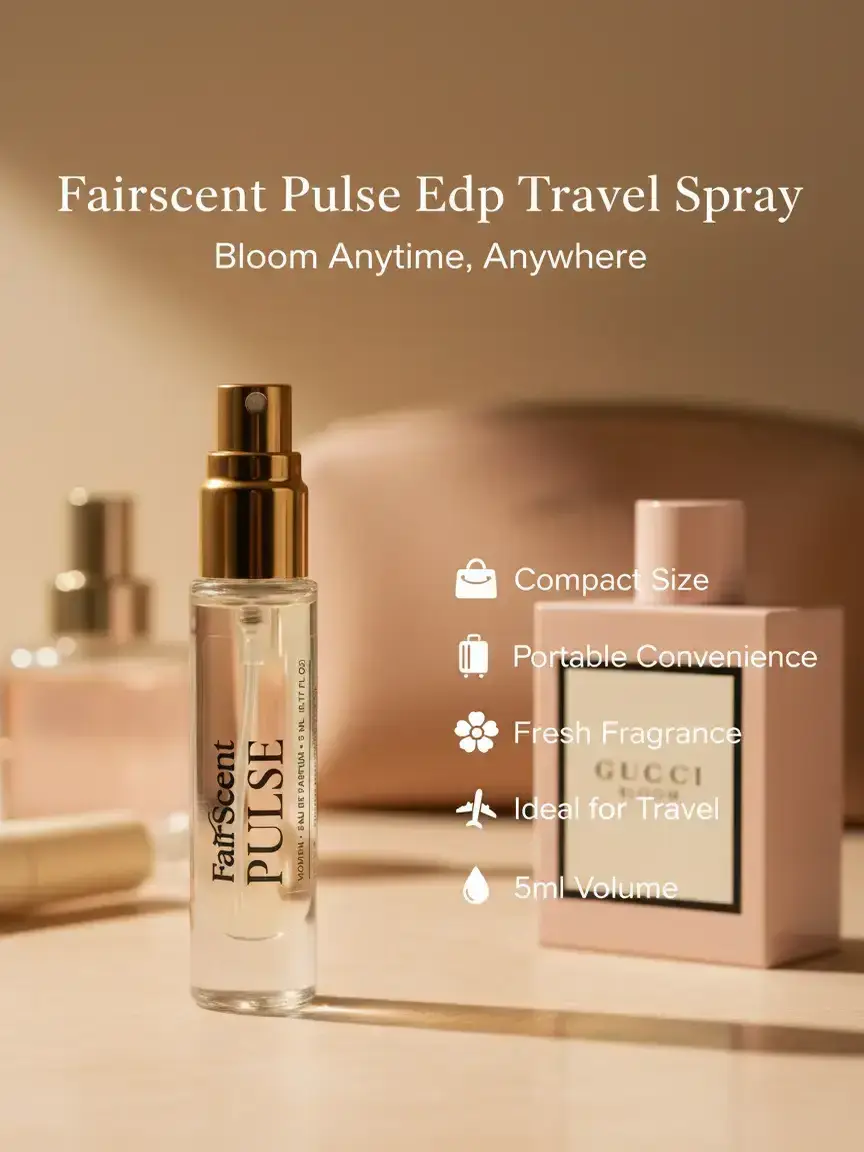 Travel Size Perfume Spray for Women, White Floral Eau de Parfum Atomizer with Tuberose, Jasmine & Rangoon Creeper - 0.17 oz, Atomizer Women's Fragrance, Scented, Bloom Women's Fragrance