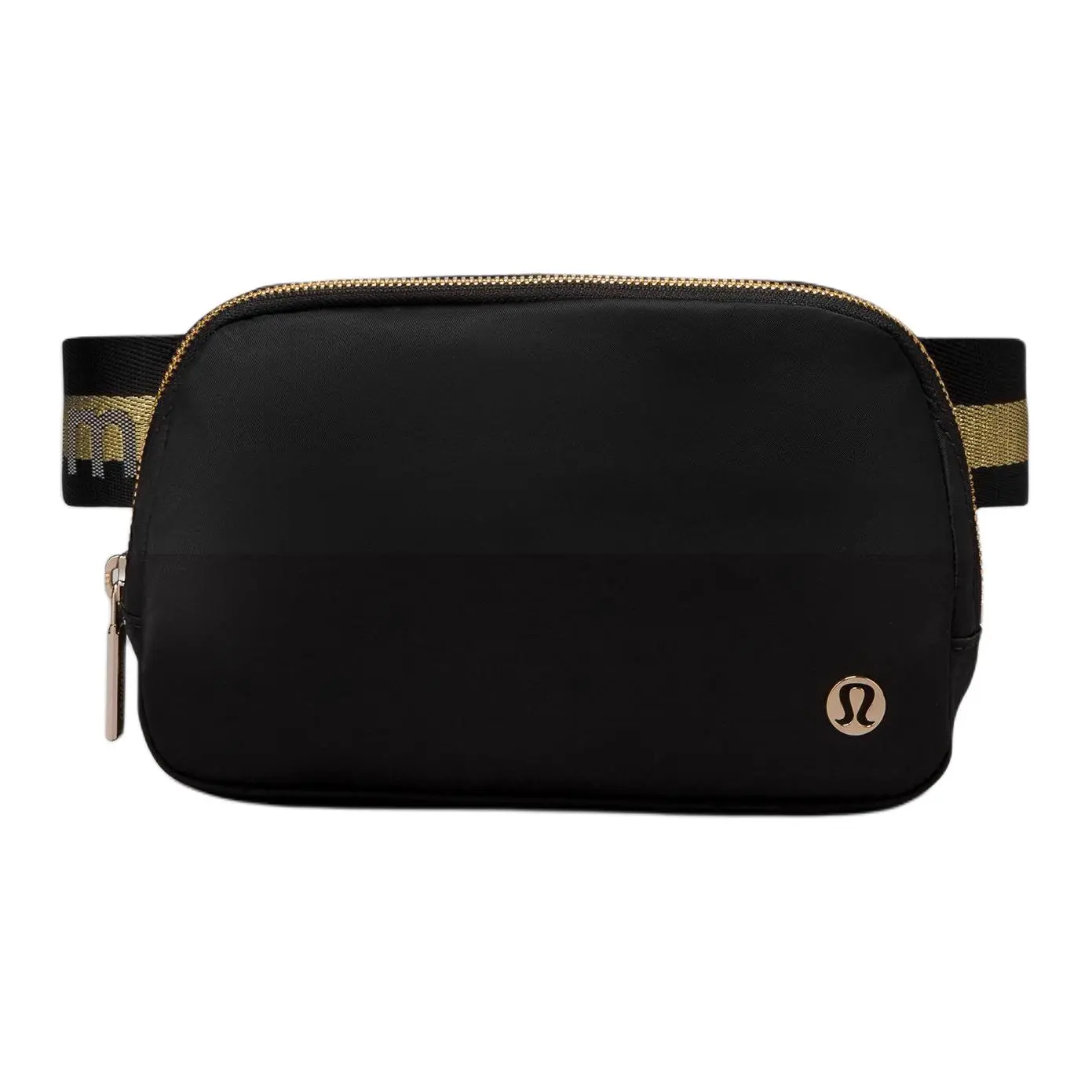 Lululemon Everywhere 1L Nylon Adjustable Waistband Bag - Black Casual Versatile Zipper Belt Bag for Men and Women