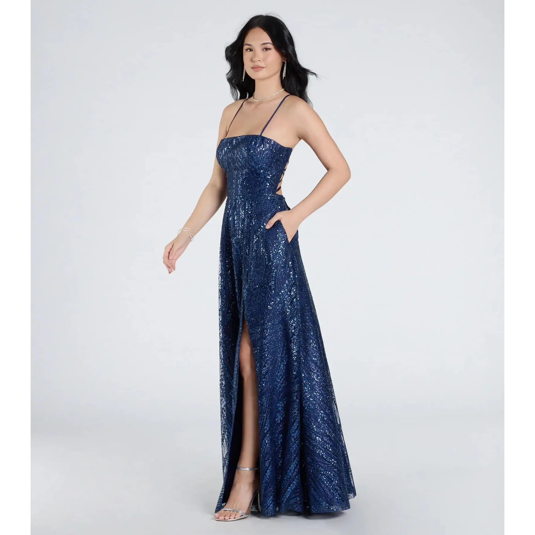 angelina satin tie back floral sequin dress windsor - TikTok Shop angelina satin tie back floral sequin dress windsor - TikTok Shop