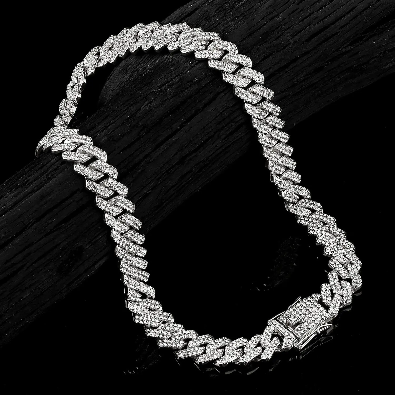 NEW ARRIVAL — GLACÉ Junvirtuous 2-Piece Iced-Out Cuban Link Chain Set GLACE