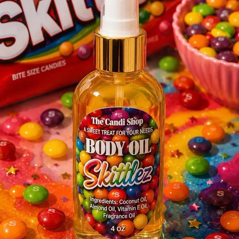 The Candi Shop Body Oil – [Skittlez]  – Moisturizing Perfume Oil