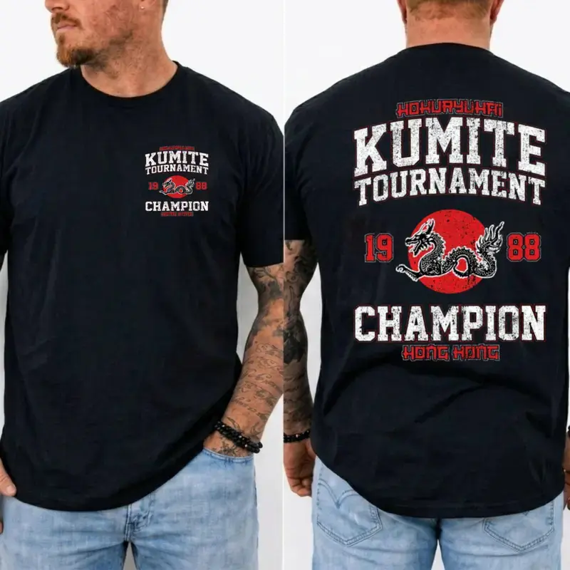 Vintage Kumite Tournament 1988 Champion Shirt, Retro Movie 80s Graphic Tee, Unisex Cotton Tshirt