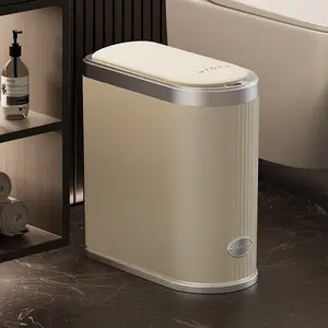 UFORU Decorate Bathroom Smart Trash Can Sensor Based Intelligent Home Kitchen Toilet with Lid Waterproof Clip Plastic Garbage Bin Touchless smart sensor trash smart  garbage  bin Practical Durable