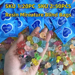 Mini Glow-In-The-Dark Animals Resin Models, Santa Claus & Reindeer, Surprise Mystery Bags, Dollhouse Decor, Fairy Garden, Birthday Gifts, Figures