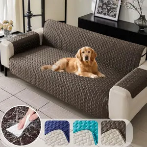 Waterproof Sofa Cover for Dogs & Cats, Non-Slip Quilted Couch Seat Protector Pad, Pet-Friendly Washable Furniture Slipcover, Multi-Color Available for 1/2/3/4 Seater Sofa, Stain Resistant Couch Protector for Living Room.