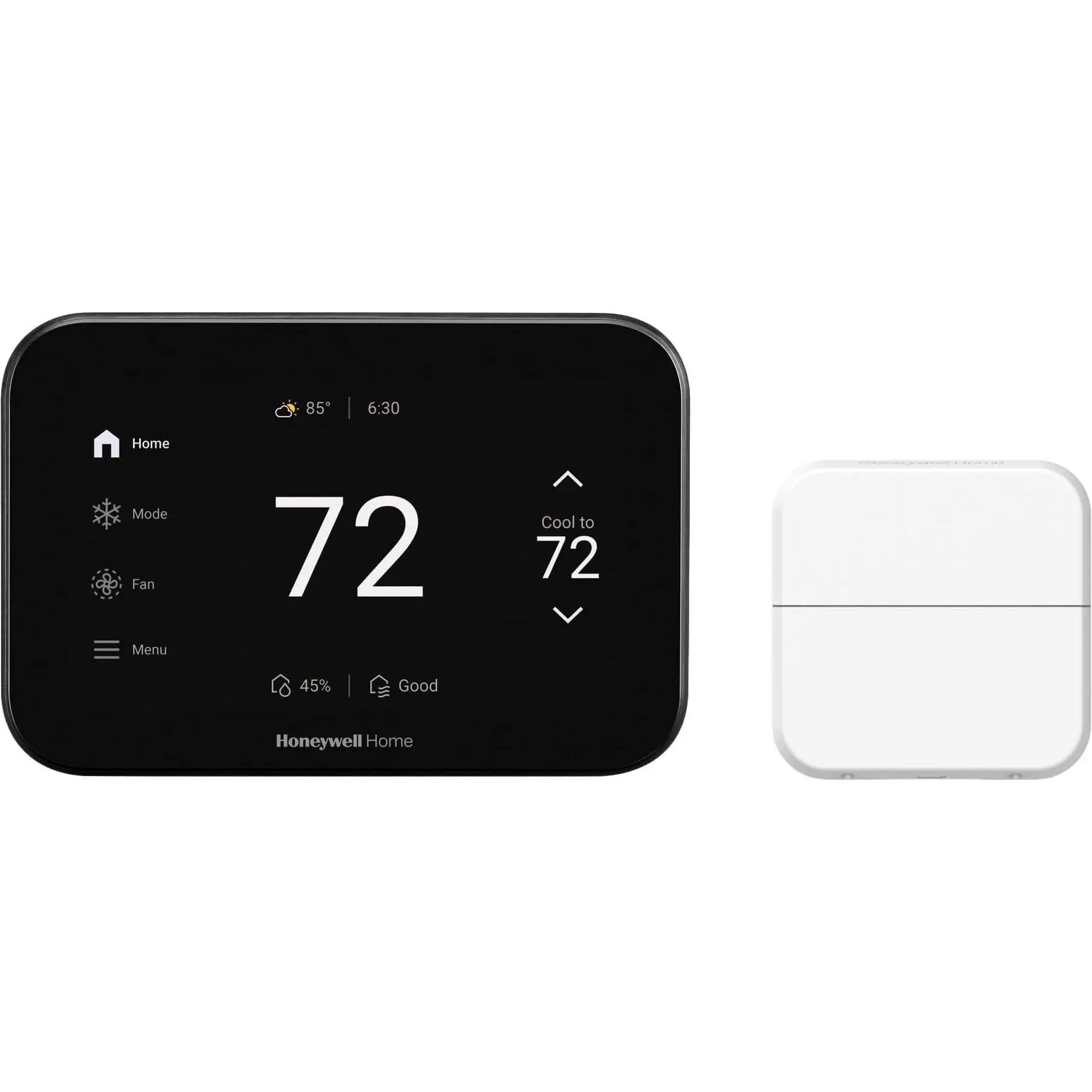 Honeywell Home - X8S Smart Thermostat with Room Sensor, Video Doorbell Compatibility, and IAQ Control - Black