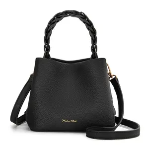 MilanChiva Mini Bucket Handbag with Removable Shoulder Strap