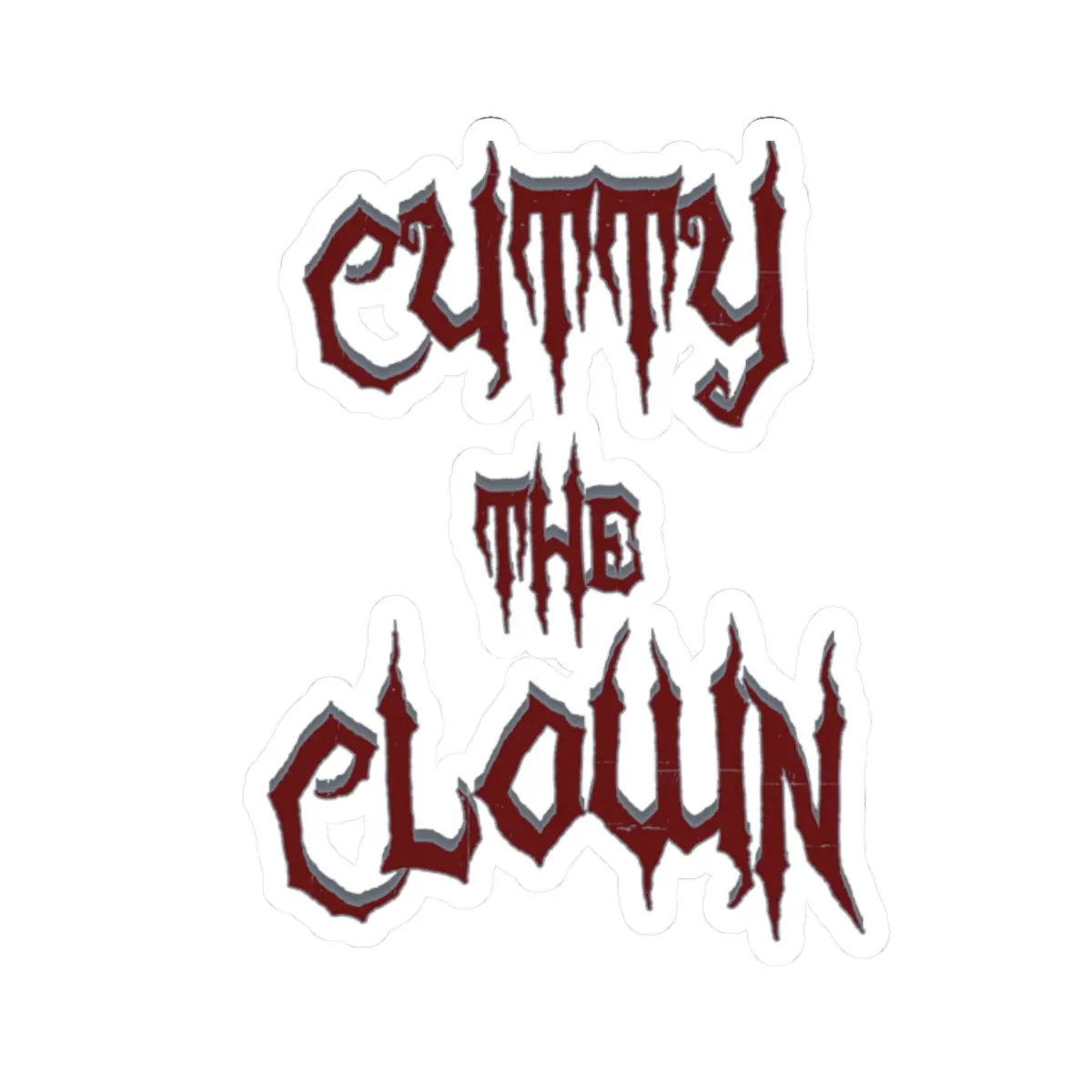 Cutty the Clown Kiss-Cut Stickers - Edgy Vinyl Decals for Horror Fans