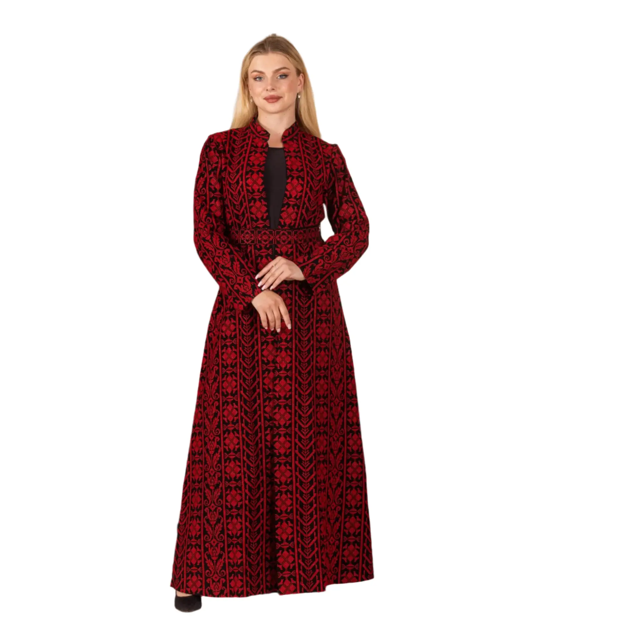 Embroidered Long Cardigan: Elegance and Sophistication