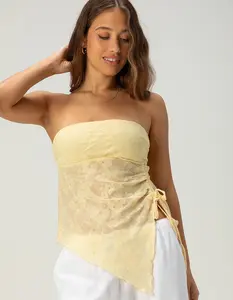 FULL TILT Textured Cinch Womens Tube Top