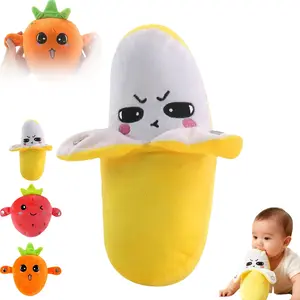 Interactive Music Plush Toy Set – Banana, Strawberry & Carrot Electric Plush Toys for Parent-Child Interaction, Couples & Friends Prank Toy, Valentine’s Day & Easter Party Fun Gift for Kids & Adults stuffed animals cute girly gifts