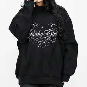 Baby Girl Chicano Clothing Lowrider Style Chicana Art Gangster Clothes Cholo Outfit Cotton Fabric Unisex Hoodie for Men and Women Long Sleeve Casual Streetwear 2611
