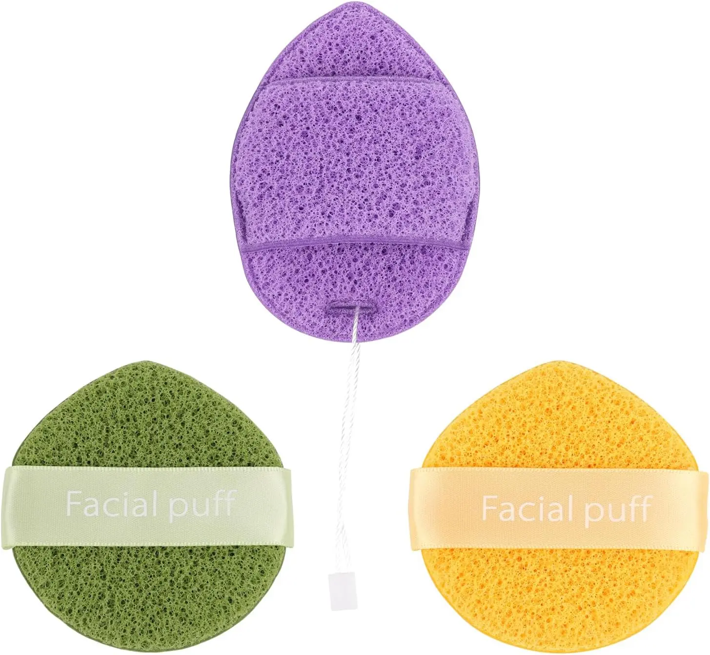 Facial Sponge Raffaello Face Sponges Cleansing and Exfoliating Reusable Daily Cleansing Face Scrubber