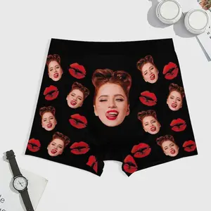 Custom Face Boxer for Men – Personalized Photo Boxer Shorts, Valentine Gift for Husband or Boyfriend