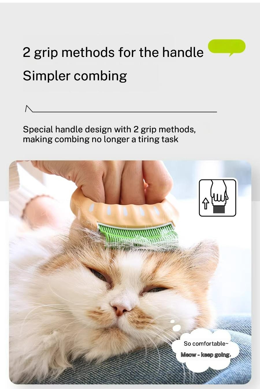 a Gentle, Flexible, Grooming Comb for Pets，Pet Grooming Brush for Dogs, Cats & Rabbits | Effortless Deshedding Tool to Remove Loose Fur