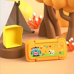 Two-In-One Kids Lunch Box Set (24.3oz + 10oz Snack Box), Leak-Proof Portable Container, Microwave Safe, Dishwasher Safe, Freezer Friendly