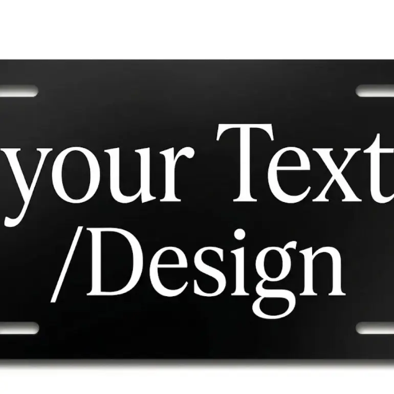 DESIGN YOUR OWN Custom License Plate!- Lightweight Aluminum custom  plate, Front License Plate, Personalized License Plate