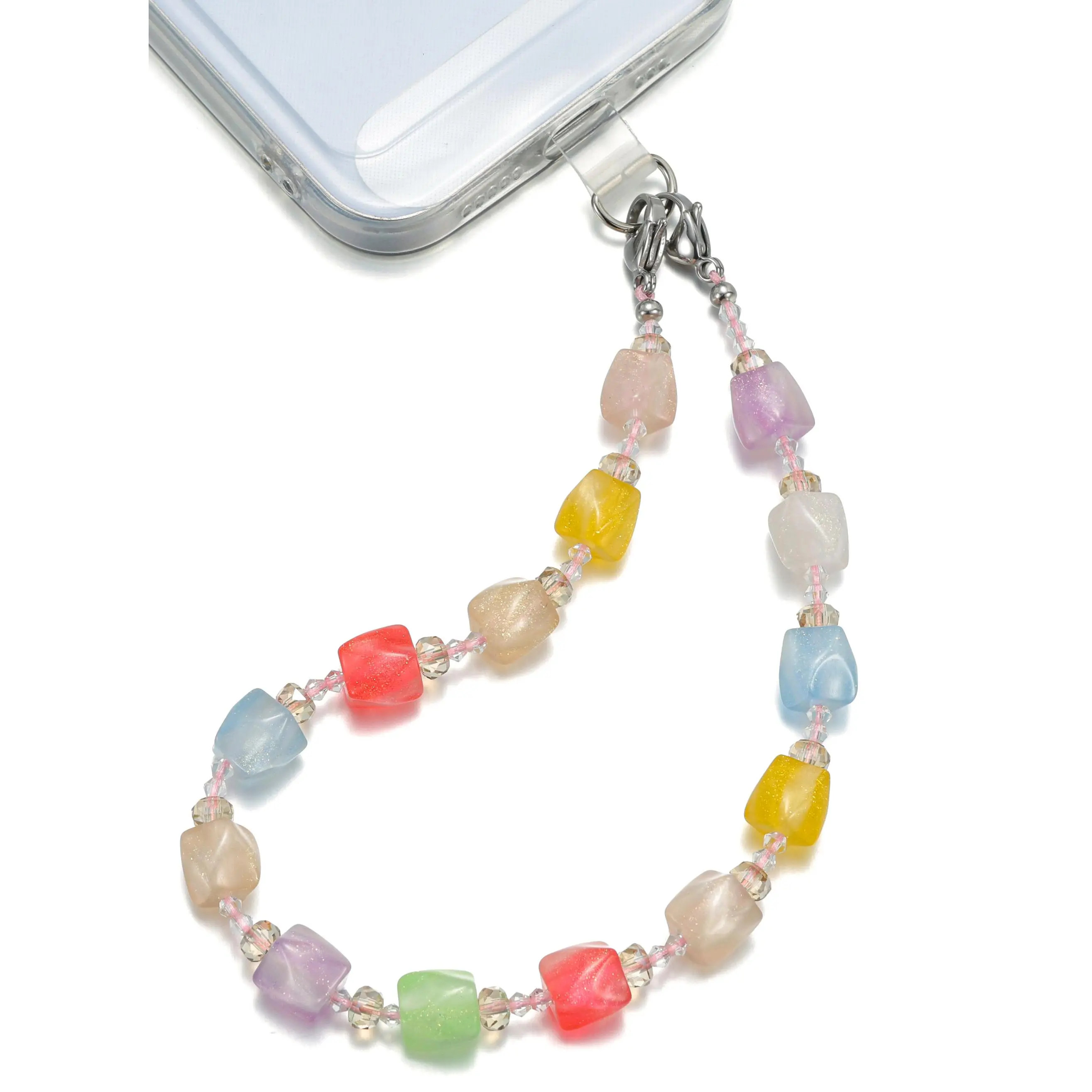 TRBR UV Color-Changing Phone Charm Wrist Strap, Magic Glow Lanyard Chain, Bracelet Strap Compatible with iPhone & Most Cases