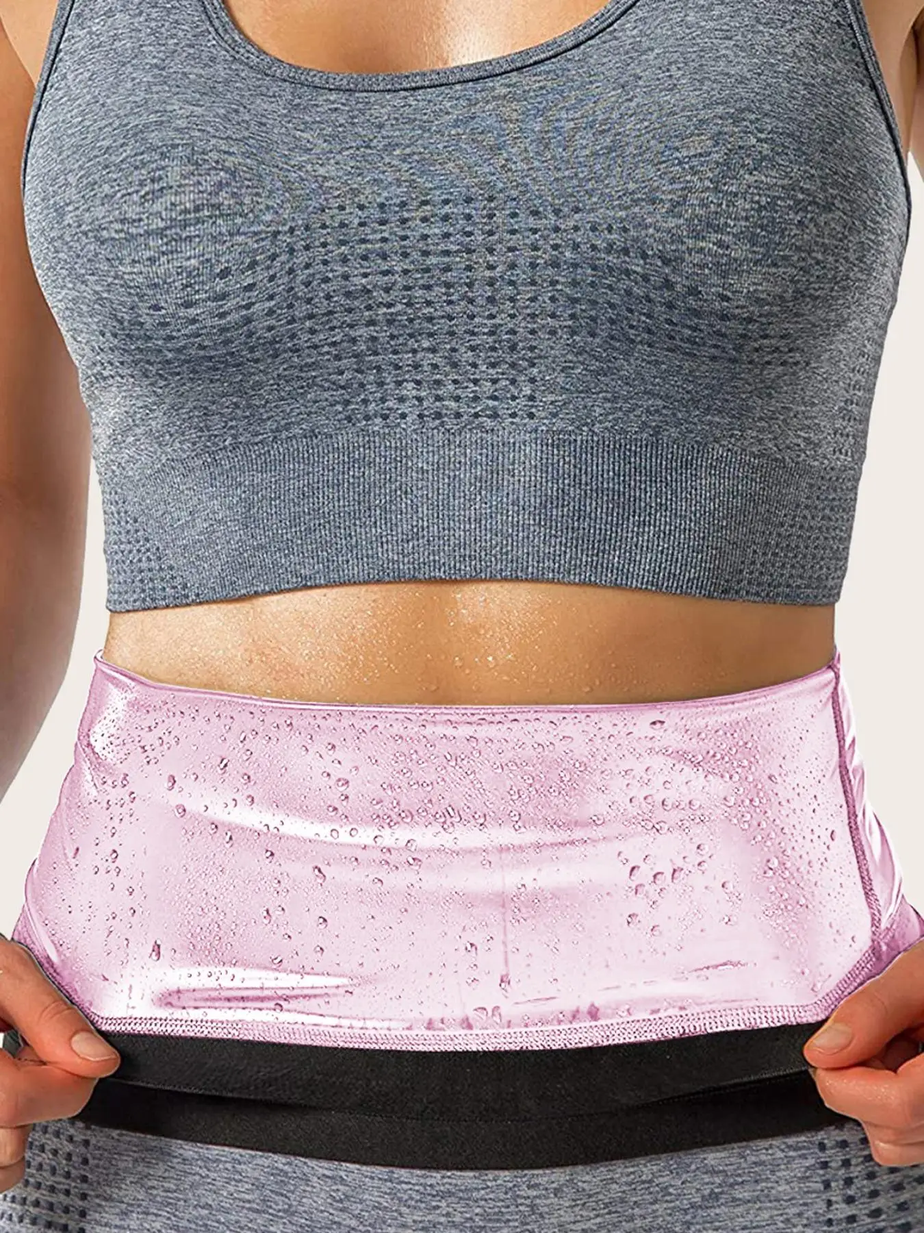 Women's Solid Basic Stretchy Waist Trainer, Minimalist Comfort Tummy Control Faja Sauna Sweat Belt For Fitness Gym Workout Running, Lady's Shapewear f