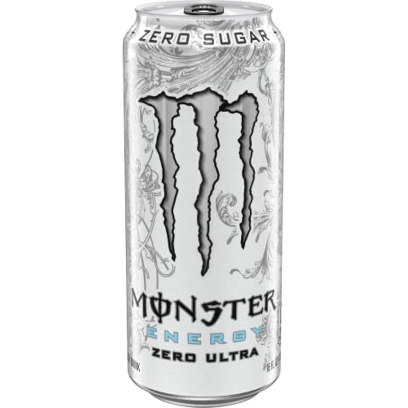 Monster Energy Zero Ultra Sugar Free Energy Drink 16 Ounce (Pack of 15) - Sport Beverage