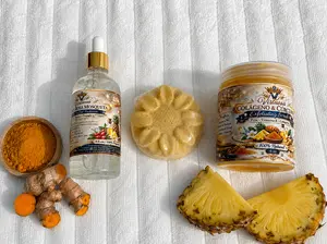 Tropical Glow Soap Trio De Cúrcuma Remueve Manchas e Hidrata