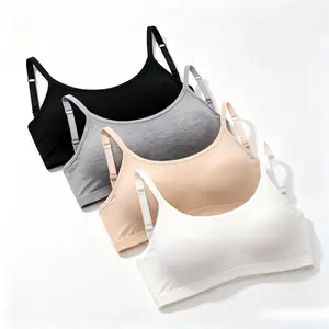 Women's Spaghetti Strap Cotton Pullover Sports Bra Value Pack