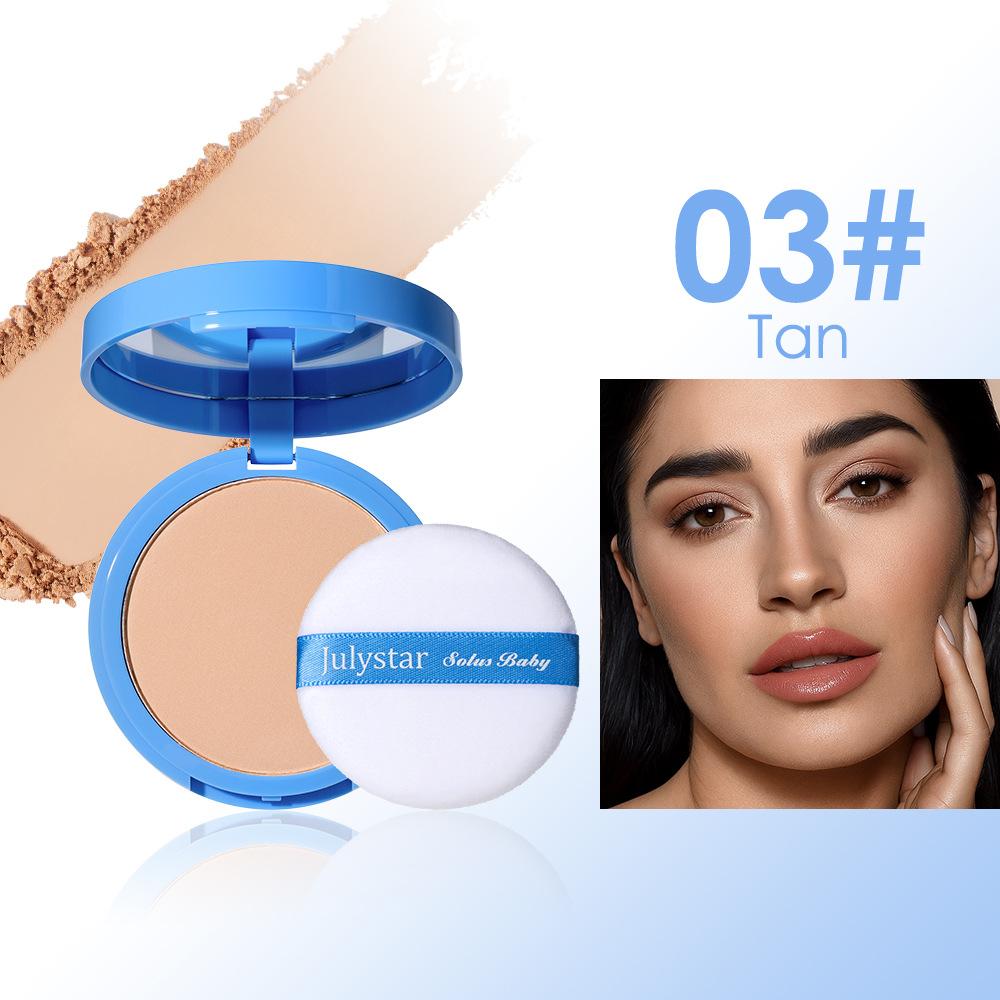 Long-Lasting Oil Control Concealer Powder, Waterproof Lightweight Natural Makeup Finish, Covers Facial Imperfections and Blemishes, Setting Powder for Flawless Look, Ideal for Daily Wear and On-the-Go Touch-Ups