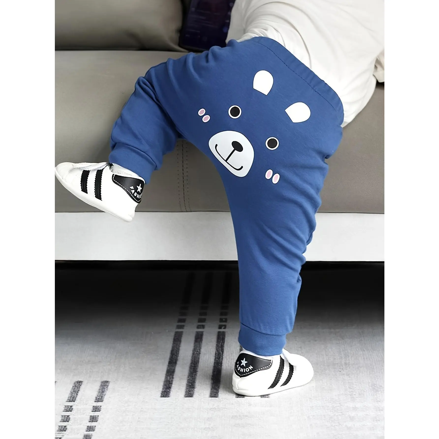 Boys' Animal Print Soft Fabric Loose-Fit Easy-Care 1-Pack Pants - 9-12m,1-2y,3-4y,4-5y Toddler Bottoms for Everyday & Special Occasions, Animals, Easy-Care Pants