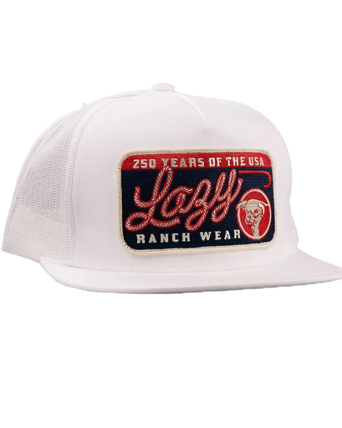 Lazy J Ranch Wear Men's Men'S America 250Th Ball Cap - Wht4-Hrtg