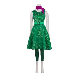 Inside Out Disgust Cosplay Costume – 3-Piece Halloween & Carnival Outfit for Women