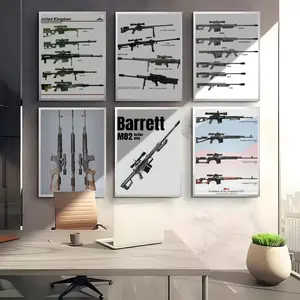PIKPAKA Cool Classic Sniper Rifle Poster HD Waterproof Art Poster for Home, Bar & Café Decor | Fade-Resistant, Non-Sticky, Vibrant DIY Wall Print Perfect Decorative Poster for Office & Living Room