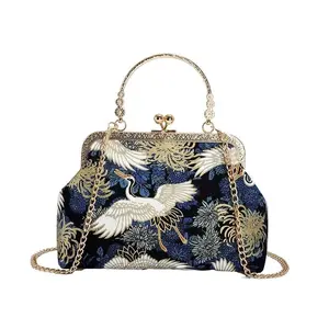 Fashion Silk Embroidery Patchwork National Style Crossbody Bag 2026 Hot Sale Sweet Bags for Women Hasp Simple Women's Handbags