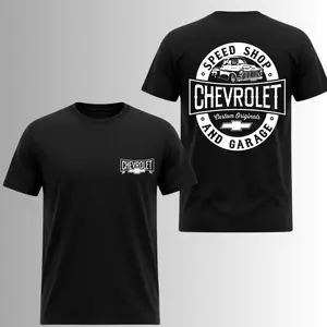Chevrolet Speed Shop Classic Truck T-Shirt, 2 Sides, Chevy Garage Pickup Truck Graphic Tee