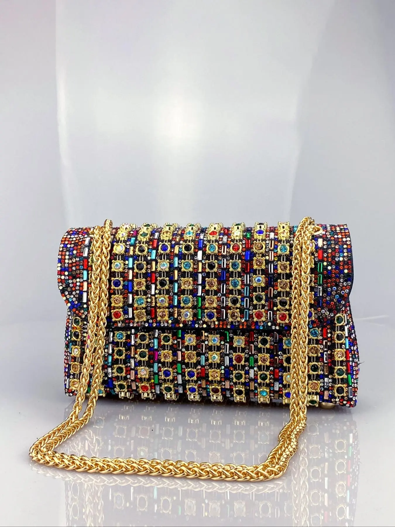 Shoulder Bags Fashionable Shoulder Clutch Crossbody Bag Chic Crossbody Purse Purses Handbags Embellished Shoulder Bag Rhinestone Evening Bag for Women Clutch Purse with Chain Elegant Rhinestone Bag