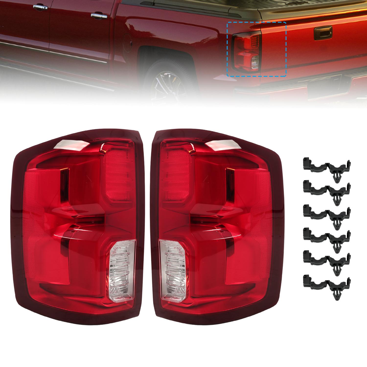 Nakkaa Fit For 2016-2018 Chevy Silverado 1500 High Country LTZ LED Taillights ,LED Tail Light Assembly, Driver or Passenger Side, Direct Replacement