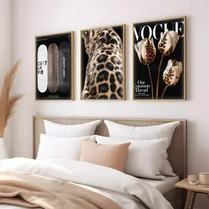 Dark White Set Of 3 Piece Wall Art, Trendy Posters, Y2K Fashion Decor, Girly Wall Art Aesthetic Dorm Apartment Room Decor