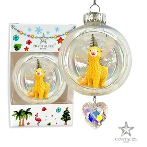 Lama Plastic Ornament with Magnetic Crystal 3"x7"