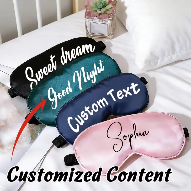Custom Silk Sleep Mask | Personalized Soft Eye Mask for Sleeping & Travel--Supports Customization