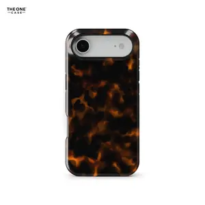 Dark Orange Tortoise Shell Phone Case for iPhone 17 16e 15 14 Pro Max 8 Plus SE