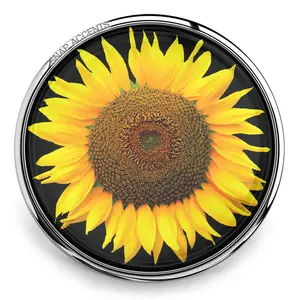 Sunflower Snap - Black, 18MM Snap Jewelry Interchangeable Snap Charm Button