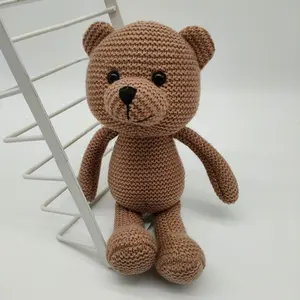 Korean style knitted bear, cute plush toy for weddings and children, a great gift.