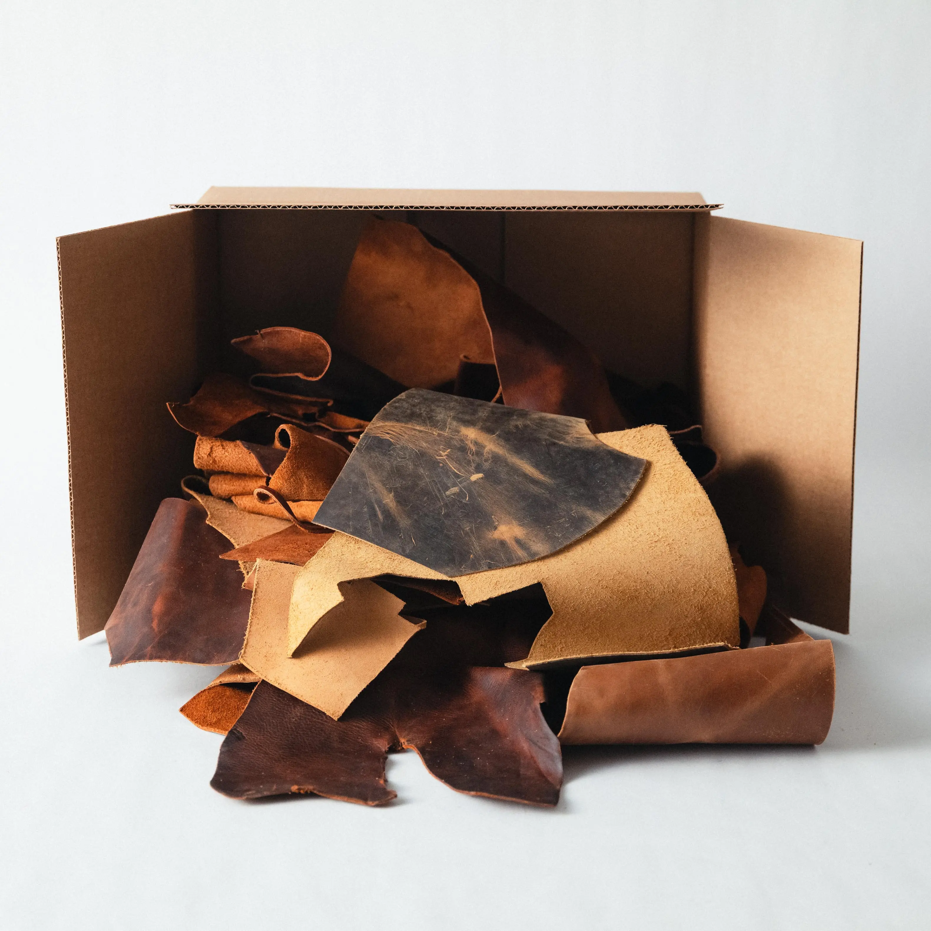 Box of Scrap Leather Box of Scrap Leather