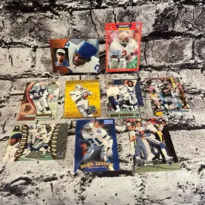 Deion Sanders football cards. 9 total