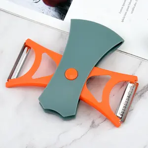 2 in 1 Fruit Peeler,Multifunctional Peeler for Fruits and Vegetables Stainless Steel Vegetable Peeler,Kitchen Potato and Vegetable Peeler with Peeling and Serrated Blades.